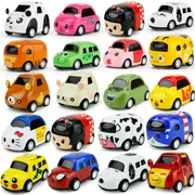 Trẻ em Q phiên bản mô hình xe hợp kim Phim hoạt hình kéo xe ô tô Bé 3-6 tuổi bộ đồ chơi mini chống rơi - Chế độ tĩnh