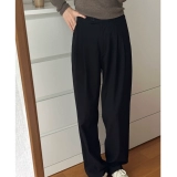 Innerpure | Four Seasons Classic Stroke Ant -wrinke High -High -waisted Probence Plizable Lize -Leg штаны 4250