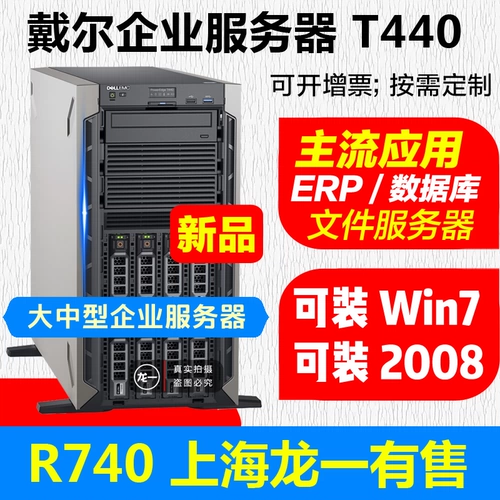 Dell Dell T440 Tower Dual -Hroad Большой сервер для сильного хранилища файлов базы данных R740