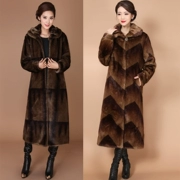 Giải phóng mặt bằng khuyến mãi mùa đông phong cách mới hiệu Haining fur phụ nữ cộng với dài nước mink coat toàn bộ mink coat
