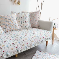 Скандинавский свежий диван, универсальная хлопковая нескользящая подушка на четыре сезона