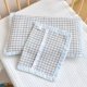 Синий кристаллический шифрование детская подушка установлен с 50%Ramie 50%шелком
