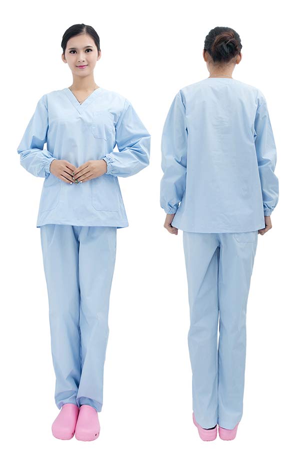 Phụ nữ giặt quần áo cotton dài tay áo quần áo bác sĩ nha khoa bàn chải tay phục vụ các bác sĩ áo trắng quần áo Nam 