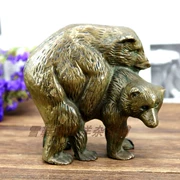 Hai con gấu stereo đồng nguyên chất, bộ sưu tập phương Tây cũ, hàng cũ, đồng cũ, châu Âu và Mỹ hàng ngoại