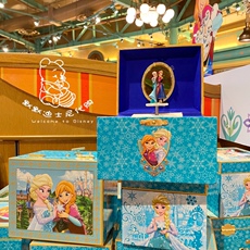 Музыкальные игрушки, шкатулки 上海迪士尼乐园冰雪奇缘音乐盒艾莎女王安娜公主八音盒首饰盒礼物