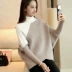 Mùa xuân và mùa thu 2019 của phụ nữ Hàn Quốc đan mới mỏng lỏng cao cổ áo thun thời trang áo len tay dài áo len - Vòng cổ áo len áo len nữ cổ cao Vòng cổ áo len