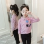 Áo sơ mi bé gái xuân hè 2019 mới cho bé phiên bản Hàn Quốc của áo sơ mi nữ sọc cotton cotton dài tay - Áo sơ mi cửa hàng quần áo trẻ em
