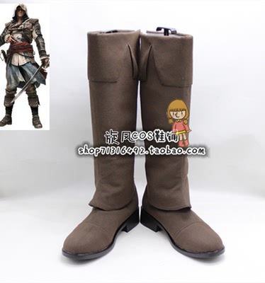 taobao agent Number A3786 Assassin's Creed 4 Black Banner Convien COSPLAY Shoes COS Shoes to draw it