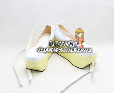 taobao agent A7135 Another Me in the World NANA VIVIENNE White Leather Shoes COSPLAY Shoes