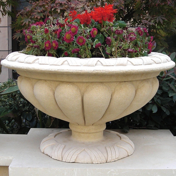 Патио комнатный континентальный искусственный песчаник цветочный горшок Цветочная чаша на открытом воздухе сад пейзаж декоративный смола стекло, сталь резьба