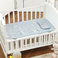 Охлаждающий шелковый летний дышащий коврик, детская кроватка для новорожденных для детского сада, подушка