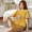 Bộ đồ ngủ nữ mùa hè cotton cắt cạp quần mỏng mùa xuân và mùa thu chất béo MM cộng với phân bón XL dịch vụ tại nhà 200 kg - Pyjama