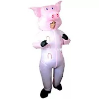 Halloween Costume Inflatable Suit Pink Pi Cosplay Pis Blow