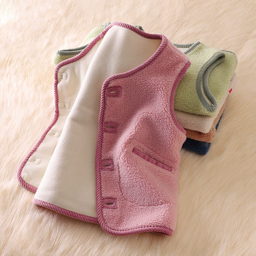 Детский бархатный удерживающий тепло флисовый жилет подходит для мужчин и женщин, демисезонная утепленная форма