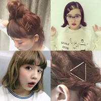 Японская универсальная заколка для волос, ретро золотая челка