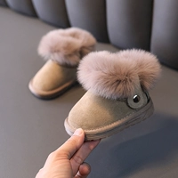 Детская зимняя утепленная обувь для раннего возраста, короткие сапоги, 1-3 лет, из натуральной кожи, мягкая подошва