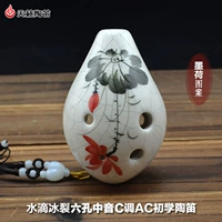 Teana Ocarina Бесплатная доставка шестой шестой полюс средний звук C, трещины капли Ocarina, окрашенные 6 -отверстия в начальной школе начальной школы Pyrodolita дают пакеты
