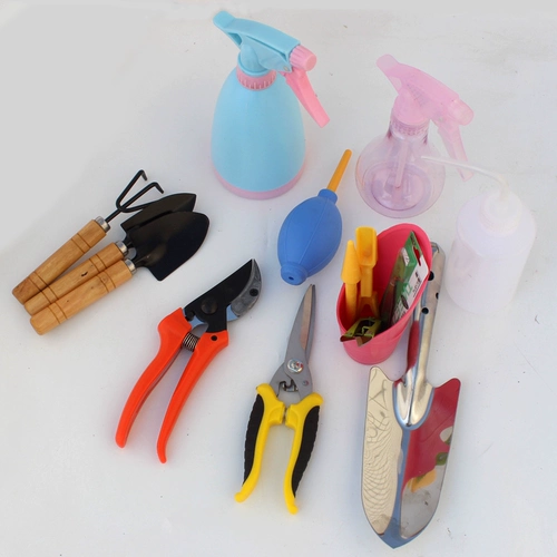 Набор инструментов для выращивания растений, лопата, перчатки, распылитель, пинцет, ножницы
