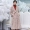 2018 Hained mới chắp vá lông nữ dài phần lông chồn chéo vành đai gọn gàng thời trang áo khoác nữ - Faux Fur áo gió lót lông cừu