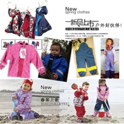 Trẻ em áo mưa PU quần mưa mỏng xuất khẩu trẻ em tấn công phù hợp với trẻ em quần áo không thấm nước khô nhanh áo mưa