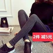 Bà bầu cỡ lớn quần legging cotton mỏng quần dài cho bà bầu mùa xuân và mùa thu mặc quần áo bà bầu mùa xuân nâng bụng quần