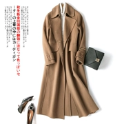 Bài hát chủ đề mùa thu và mùa đông áo khoác mới của phụ nữ ve áo cao cấp dài và len dài hai mặt B18051