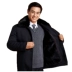 Áo khoác cotton nam trung niên và cao tuổi với lớp lót có thể tháo rời, áo khoác mùa đông dài, áo khoác cotton và áo khoác cotton dày của cha - Bông Bông