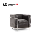 Медуо/Итальянский современный гостиная диван -стул из нержавеющей стали кожа с повседневным стулом LC2 Korbusier кресло