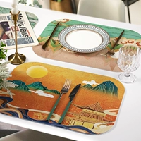 Китайская кожаная подушка для ветра термоподобная масла -надежная горячая надежная настольная подушка столовая подушка отель