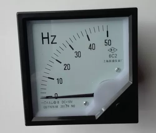 Shanghai Xinpu 6C2 6L2 Таблица частоты 0-50 Гц Hertz Watch Ток тока напряжения Watch DC 10V Тип