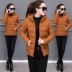 Quần áo mùa thu 2018 Hàn Quốc phiên bản áo khoác cotton mỏng chống mùa mới dành cho nữ ngắn xuống áo khoác cotton thời trang hoang dã áo khoác lông vũ nữ dáng dài Bông