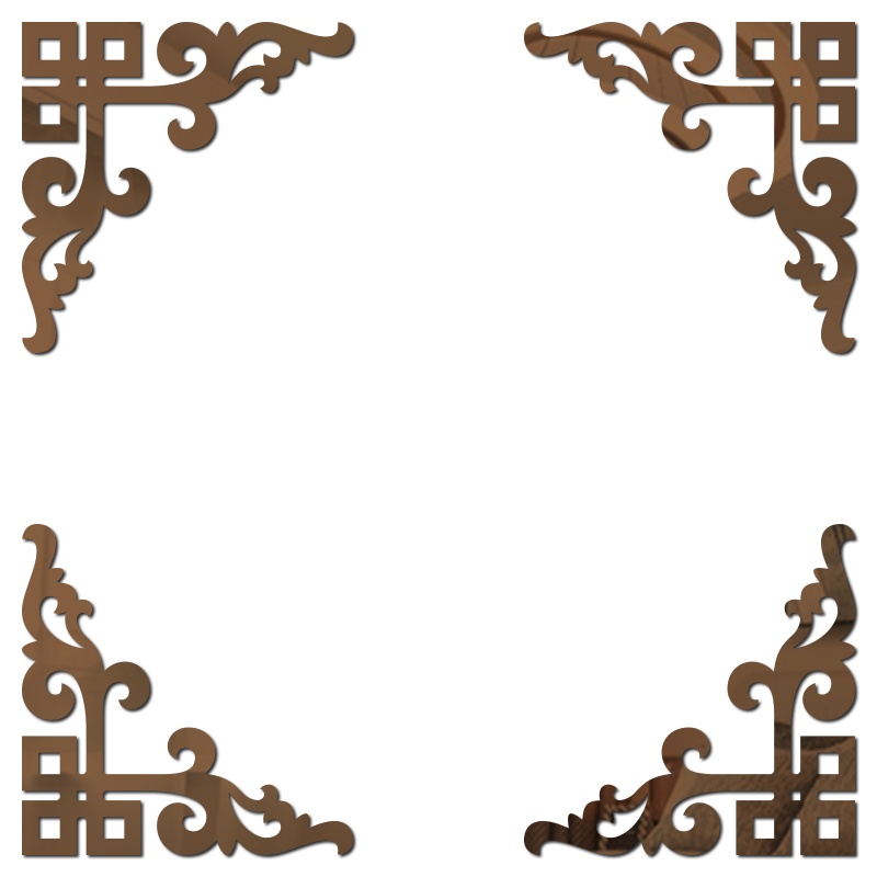 Tan Z2With gum three-dimensional autohesion Diagonally lace Mirror Wall stickers Front counter cupboard Diagonally Decorative stickers frame Stickers
