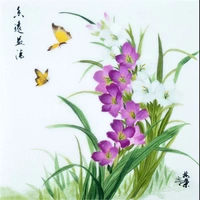 Su thêu thêu diy người mới bắt đầu kit orchid bướm quà tặng thêu stitch hướng dẫn tranh thêu phong cảnh