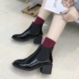 Martin boot nữ 2018 thu đông 2018 phiên bản Hàn Quốc mới của các sinh viên hoang dã với dày với đôi bốt ngắn retro ấm áp nhung chelsea boot nữ