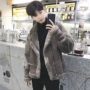 Của nam giới lông một mùa đông mới cộng với nhung faux fur jacket thanh niên dày vài bông áo bông scorpion triều đồ đôi bạn thân