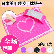 Dụng cụ làm móng tay bằng silicon bàn mat gối Nhật Bản mùa hè mới mát tay pad polka dot có thể gập lại khăn trải bàn - Công cụ Nail