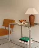 Мечта дом из нержавеющей стали Стеклянный журнальный столик