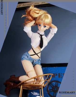 taobao agent [Rosemary Town] Sexy sister white short shirt multi -wear method BJD DD 3 points 4 points