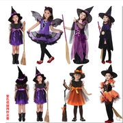 Trang phục biểu diễn cho trẻ em Halloween mới Trang phục phù thủy Trang phục cô gái Batman Trang phục nhân vật Elf