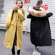 Quần áo cotton nữ dài qua đầu gối mùa đông mới lỏng Dongdaemun dụng cụ cỡ lớn cotton dày bf áo khoác Parker - Bông