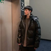 Демисезонная зимняя куртка, трендовый черный пуховик, коллекция 2022, в корейском стиле, увеличенная толщина
