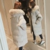 Chống mùa bông quần áo nữ dày 2018 mới Hàn Quốc phiên bản của mùa đông bông quần áo trong phần dài của sinh viên trên đầu gối giải phóng mặt bằng bông áo áo khoác kaki lót lông nữ dáng dài Bông