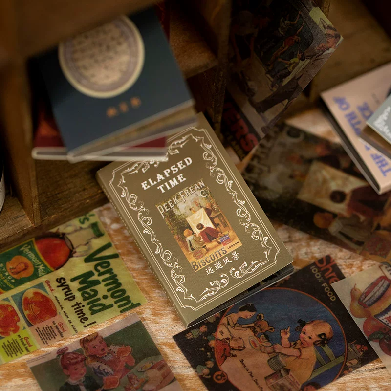 С одной стороны Две серии серная бумага без геля книга ретро растение литературный ручной учёт DIY декоративный нижняя часть материал книга 12