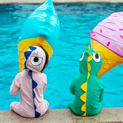 Đồ bơi trẻ em cho bé trai và bé gái dính liền với kem chống nắng dài tay trẻ em Đồ bơi dễ thương của Hàn Quốc Đồ bơi cho bé sơ sinh - Bộ đồ bơi của Kid
