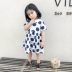 Váy cho bé gái phong cách nước ngoài mùa hè 2020 hè mới Hàn Quốc cho bé váy giản dị xếp li váy công chúa - Váy Váy