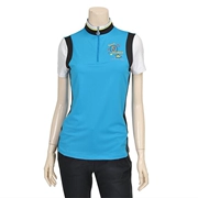 Ưu đãi đặc biệt 2019 hè mới Hàn Quốc mua golf nữ nửa dây kéo nhấn màu áo thun ngắn tay màu golf - Thể thao sau