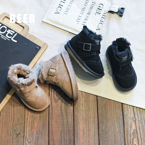 Высокие флисовые демисезонные сапоги для мальчиков в английском стиле, из натуральной кожи, 2020 года, в корейском стиле, в британском стиле