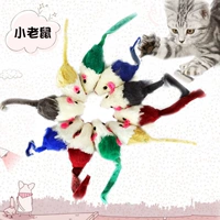 Cat xiaoxuan 2 -Inch Feather Tail Real Rabbit Surce Mice содержат игрушки для мяты кошки гравий