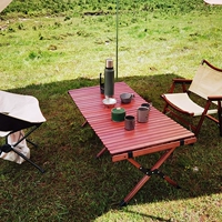 Складной портативный стол для пикника из натурального дерева для стола для кемпинга домашнего использования