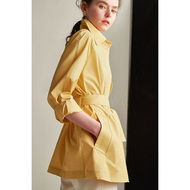 [WFY01003] Jasmine jazz Nhật Bản JIN miệng vải đơn ngực đầu mùa thu ánh sáng và mỏng tay áo gió xu hướng áo khoác nữ 2021
